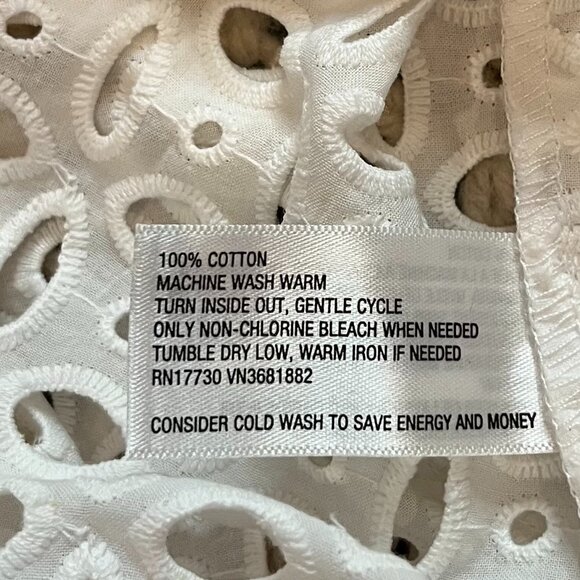 Lilly Pulitzer x Target White Eyelet Brass Studded Tunic Swim Coverup Sz Small - Picture 9 of 9